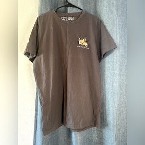 Always Sleepy Club Corgi TShirt Size XL Gray Brownish Short Sleeve Unisex Cotton